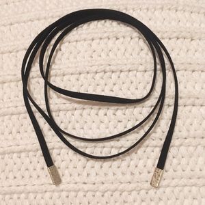 Black and Gold Weighted Rope Necklace